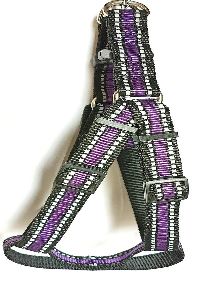 Pups&Pets Pets Reflective Harness with Leash | Adjustable Durable 0.75 inch Vest Harness and Leash | Comfortable Walking Harness Set for pet & Dog (Purple) - Image 2